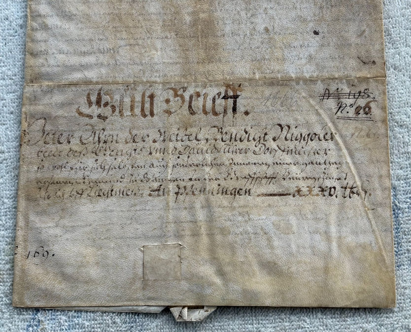 Documenti: ANTIKES DOKUMENT 1666 – Usato da Ostermundigen venduto da crazy-horse-1840 2
