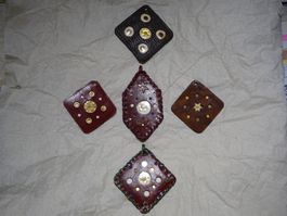 5 Reliquien im Lederanhänger / hl. Prosper Tiro
