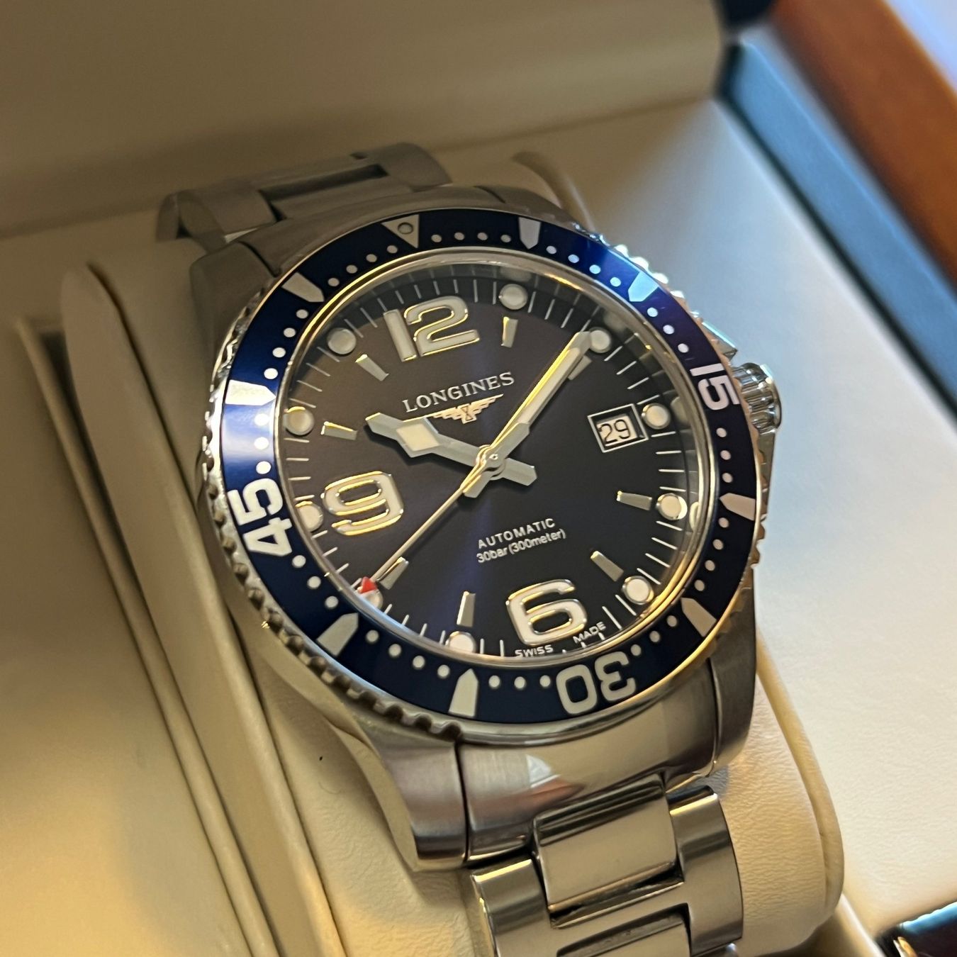 Longines Orologi: Longines HydroConquest Automatic Blue Dial Full Set L3.741.4 – Usato da Carouge GE venduto da Watchaser 1