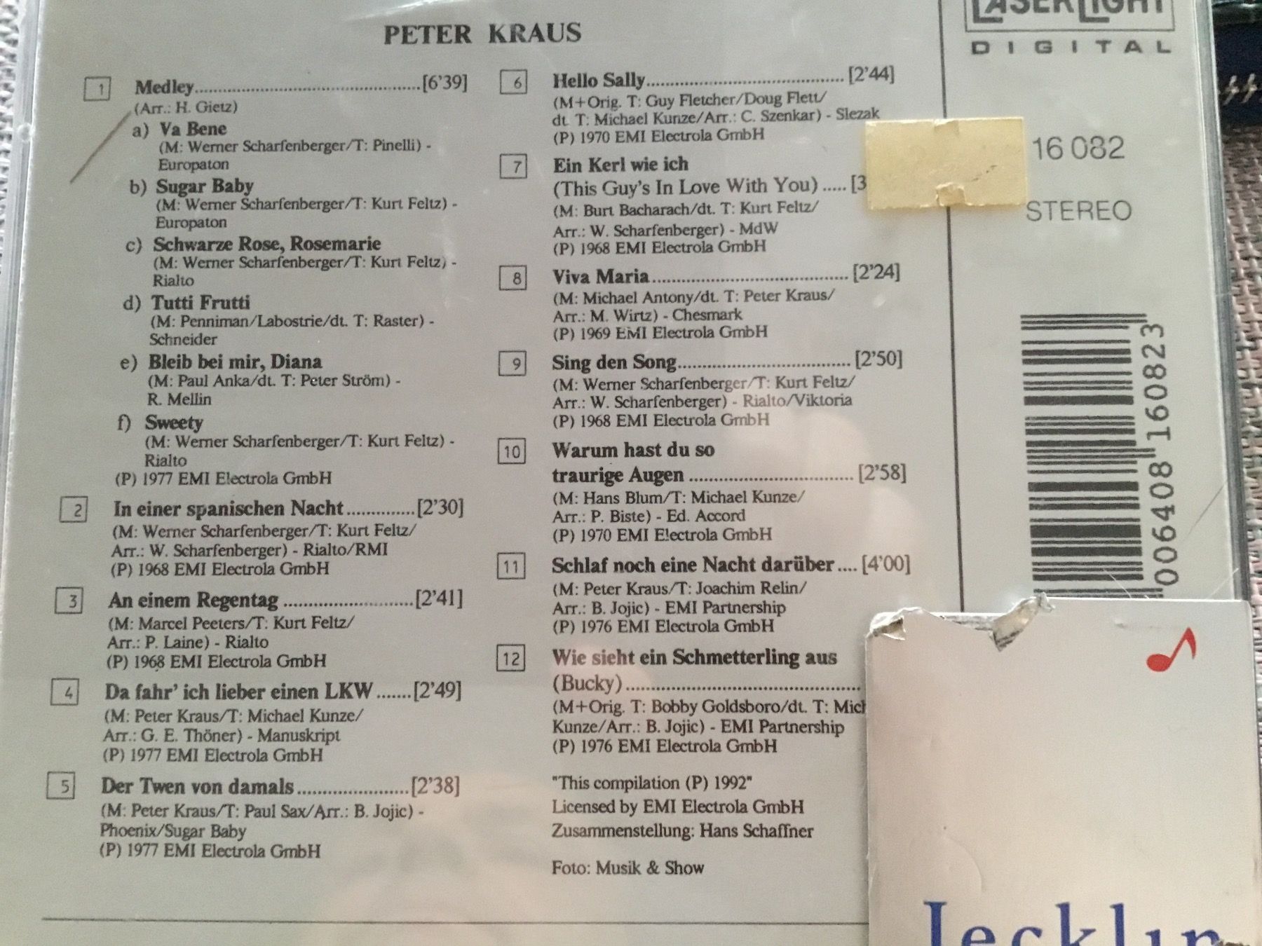 CD: Peter Kraus – Usato da Thierachern venduto da sweden08 1