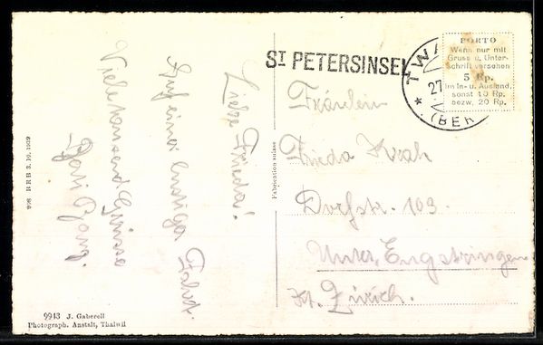 Cartoline postali: AK St. Peterinsel, Bielersee – Usato da Berlin venduto da bartko-reher 1