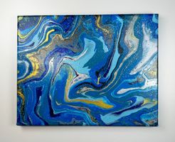 Acryl-Flüssigkeitsmalerei, rechteckig