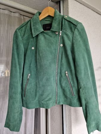 Y.A.S. Damen Wildleder Jacke, Gr. M, grün
