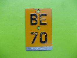 Velonummer / Mofanummer / Töfflinummer BE 70