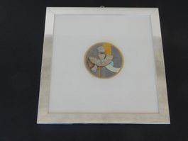 Originales gerahmtes Kunstwerk, signiert H.N. '89, Top!