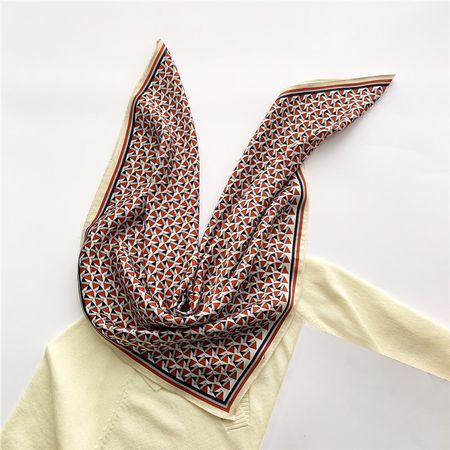 New 68cm 100% Silk Scarf,  Maroon Mini Triangles Neckscarf