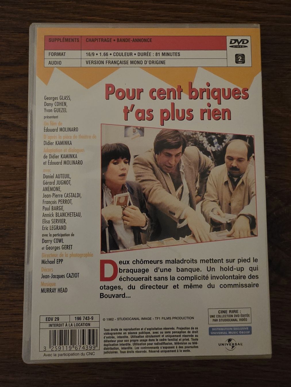 Tutti i DVDs: Pour Cent Briques T'as Plus Rien - DVD - French Comedy – Usato da Zürich venduto da TimZurich1 1