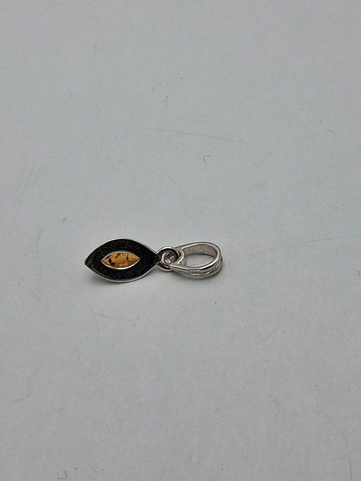 Ciondoli: Bernstein Anhänger 925 Silber brauner Bernstein Collier – Nuovo e nell'imballaggio originale da Heiligkreuzsteinach venduto da schmucktime 3