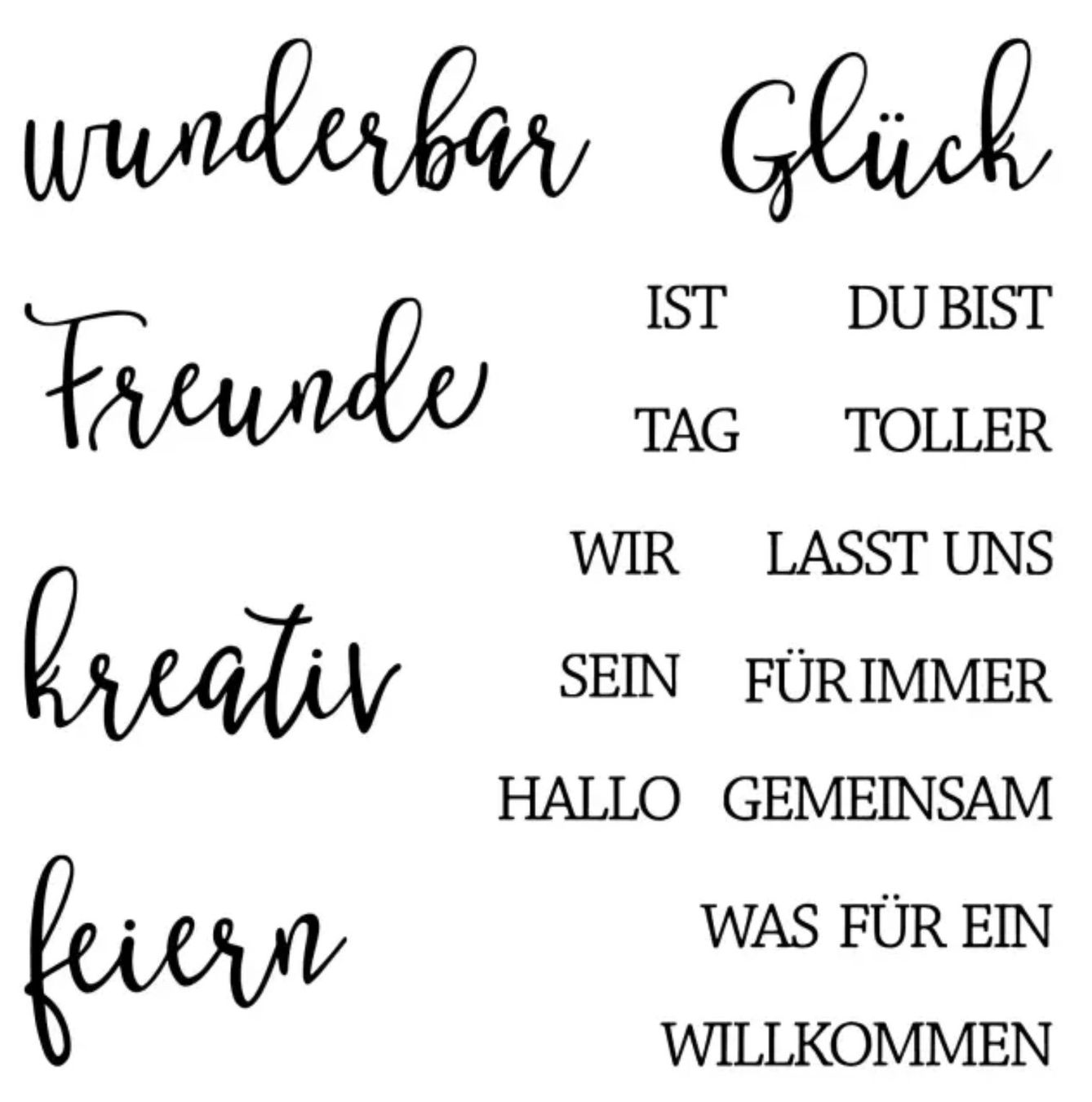 Timbri: Silikonstempel Wunderbar – Nuovo e nell'imballaggio originale da Kaltbrunn venduto da schere-stein-papier