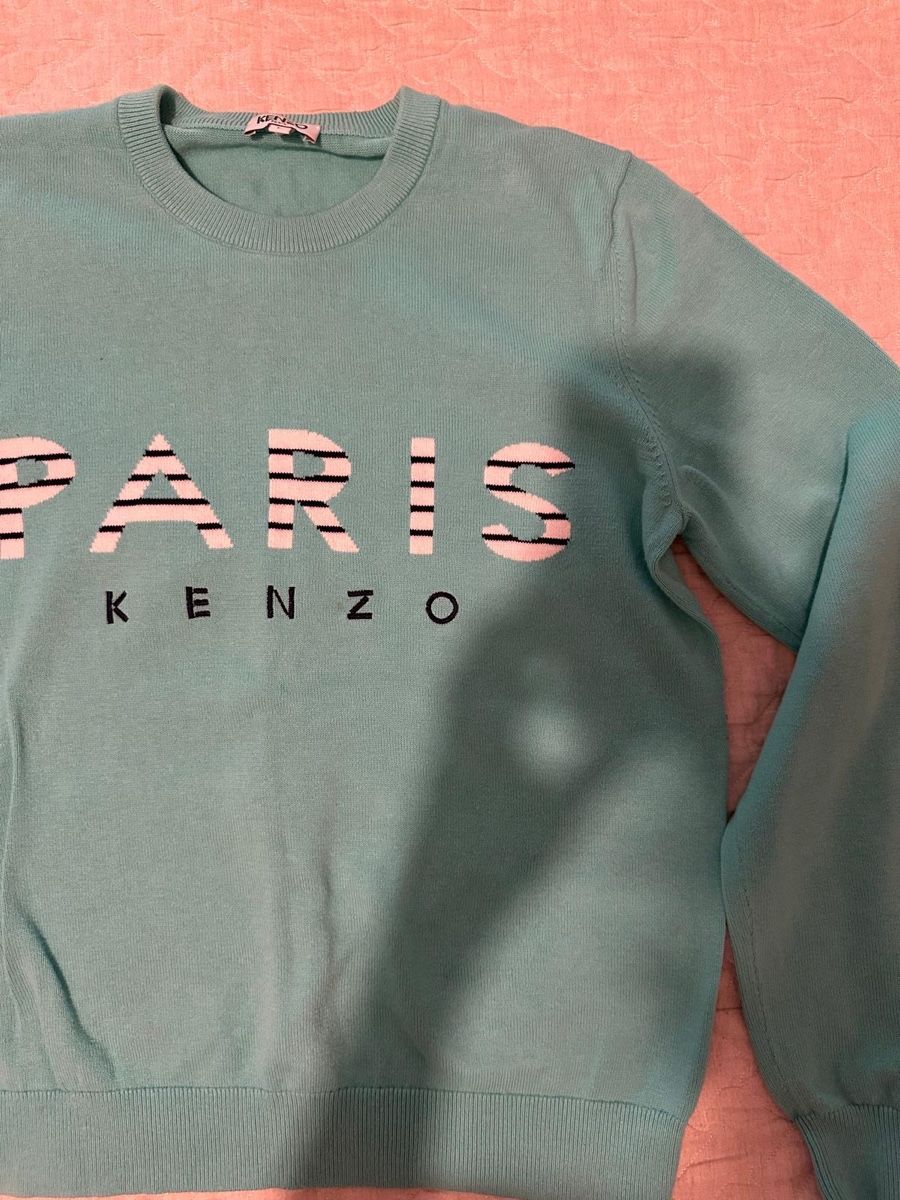 Kenzo Maglioni & Felpe: Kenzo Paris Turquoise Cotton Sweater – Nuovo (secondo la descrizione) da Zuerich venduto da gio_99lx 1