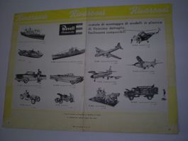 Revell-Rivarossi Prospektblatt ~1956 mit Bastelbogen