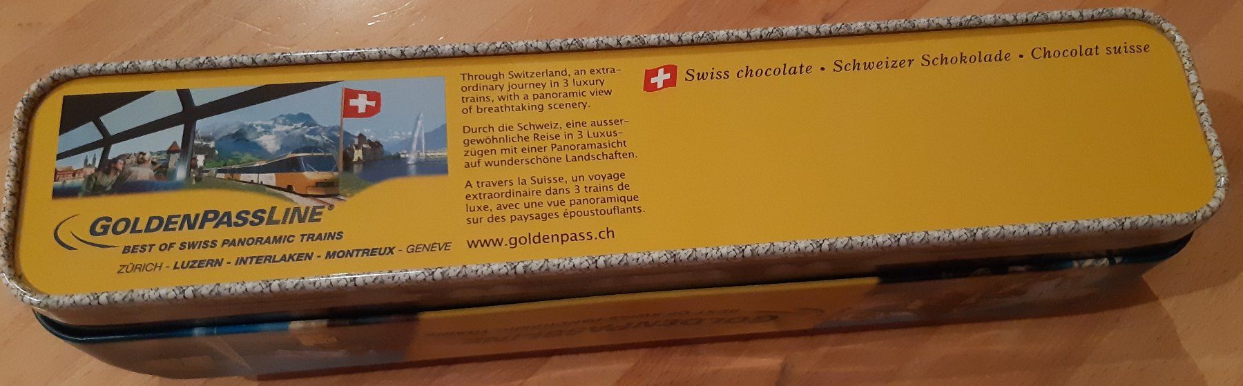 Barattoli: Kunst-Blechdose; "GoldenPassLine" – Usato da Trubschachen venduto da MarianneJ01 2