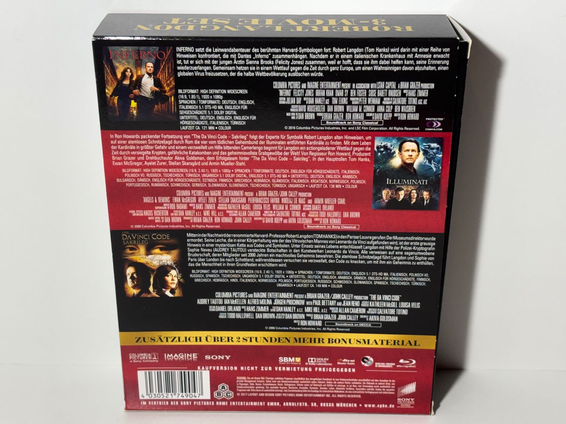 Alle DVDs: The Da Vinci Code - Illuminati - Inferno Blu Ray – Gebraucht aus Wilderswil von Sstriker 1