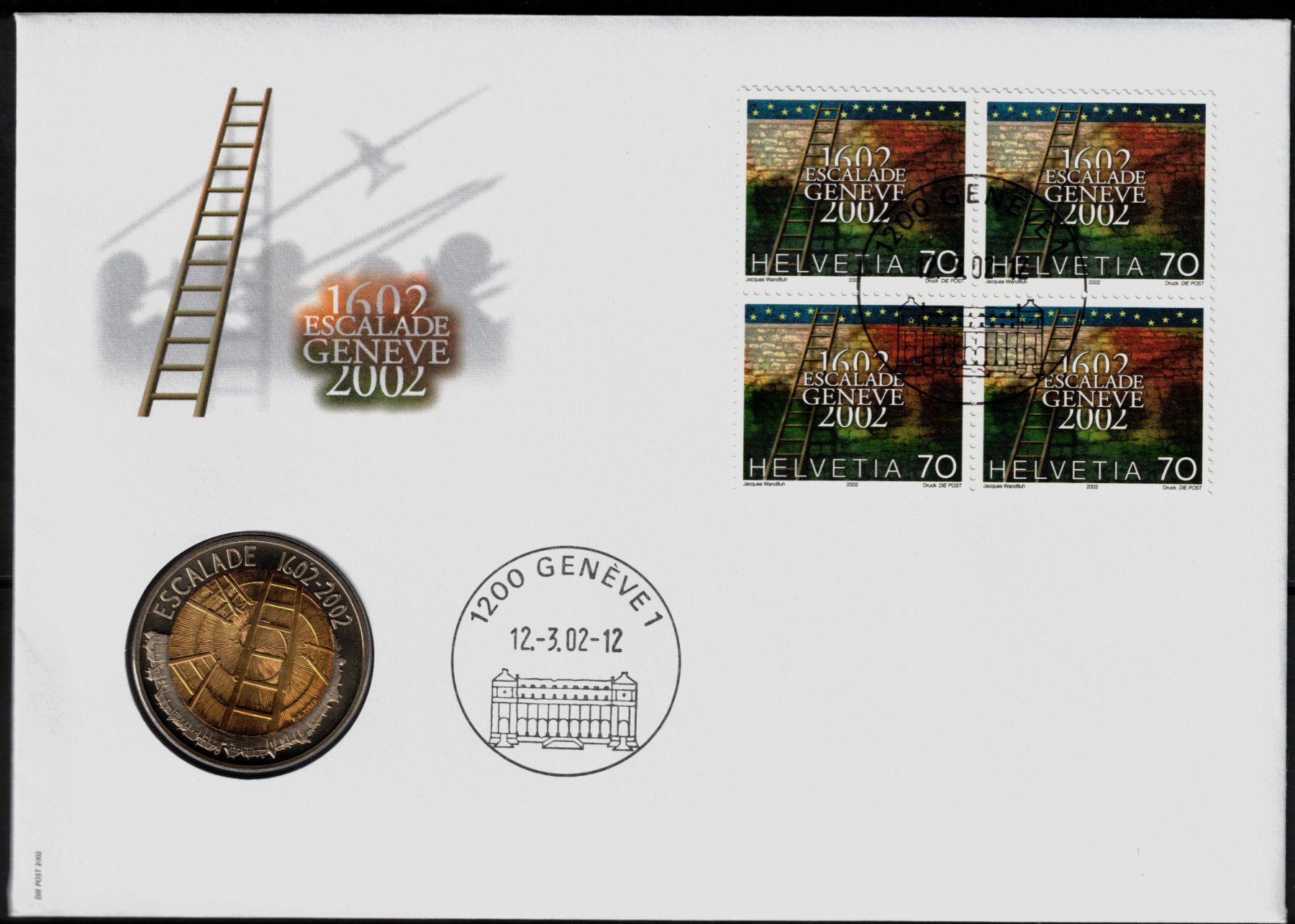 Toutes les monnaies: 2002   Escalade Genève   2002   Münzbrief – D'occasion à Mellingen par Ginger
