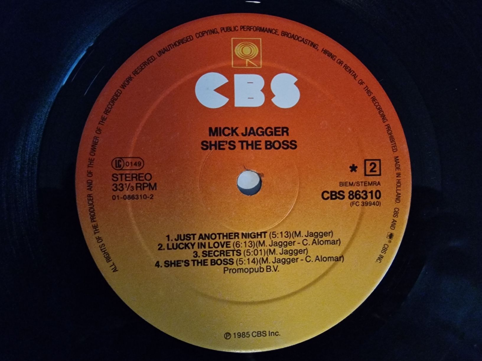 Dischi in vinile: Mick Jagger - She's the Boss – Usato da Pfaffnau venduto da gunport 6