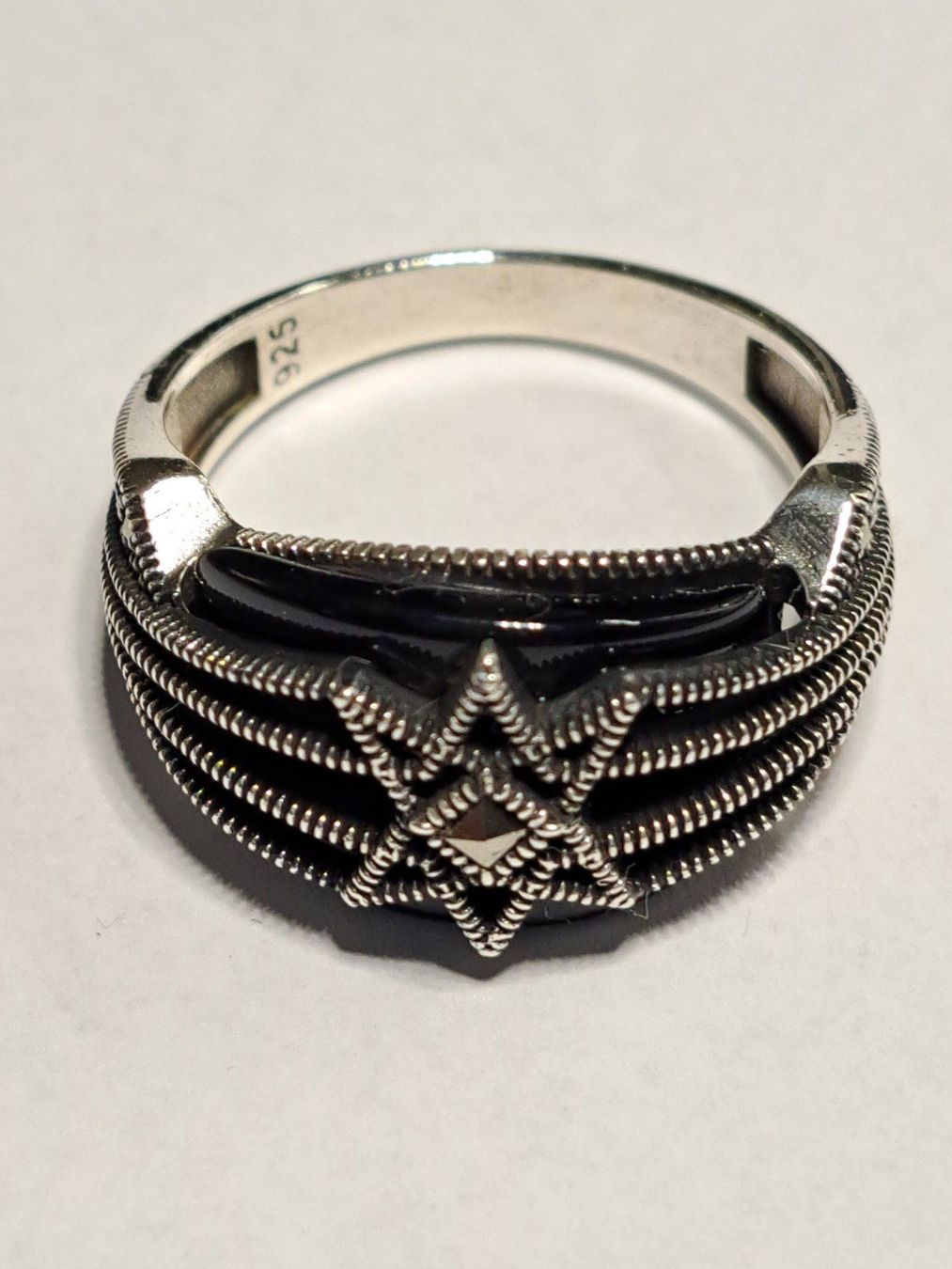 Ringe: 0029 - Bague en argent, Onyx, taille 62 – Neu und originalverpackt aus Neuchâtel von NIDAVELIR 3