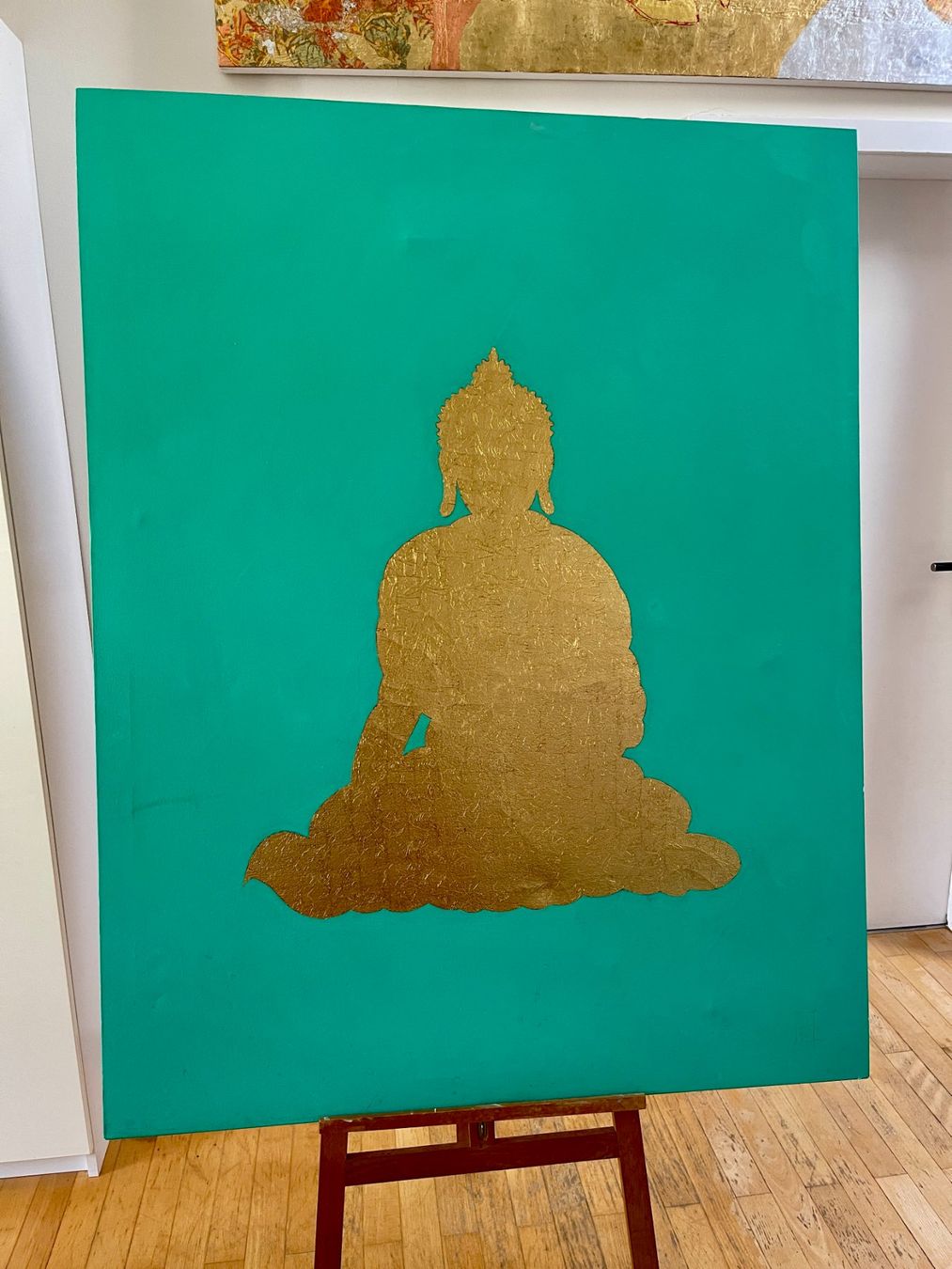 Foto & Immagini: Original Buddha auf Leinwand mit echtem Blattgold – Usato da Siblingen venduto da Woltersdorf50