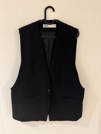 Gilet Zara noir élégant - Taille L - Parfait pour l'hiver
