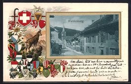 Waldenburg, Strassenpartie am Gasthof zu
