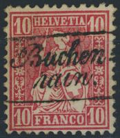 LU Buchrain - Stabstempel · Voll - Sitzende Helvetia