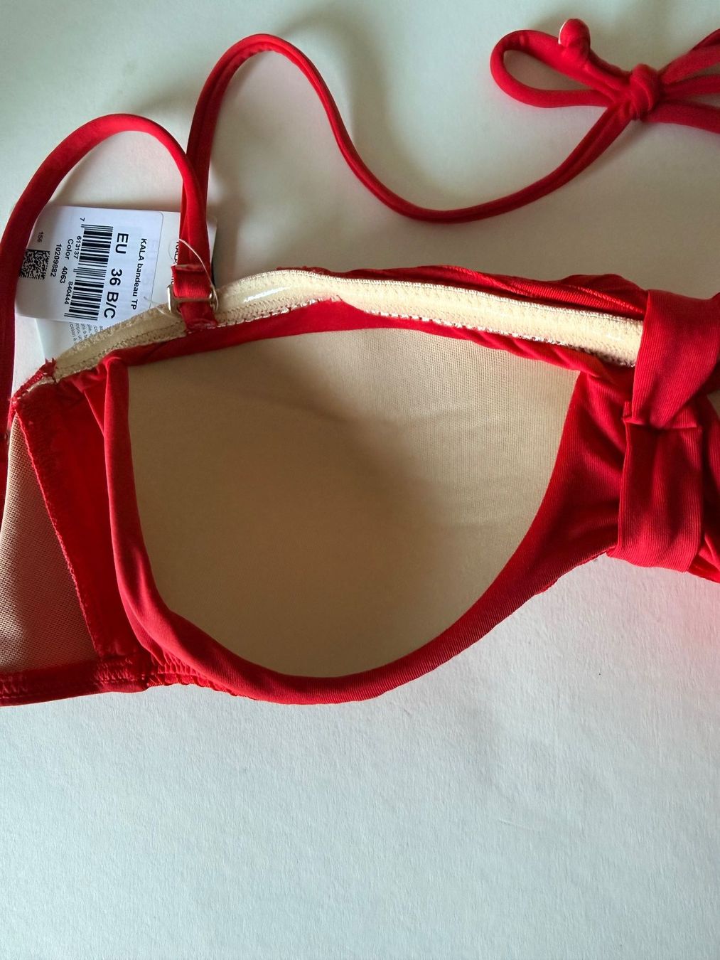 Beldona Costumi da bagno & Bikini: BELDONA, Bikini-Oberteil KALA, Grösse 36B/C, Farbe Rot – Nuovo e nell'imballaggio originale da Rudolfstetten venduto da gst_g7xl 7