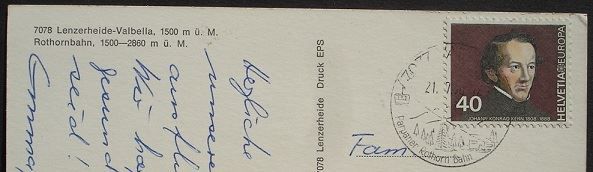 Cartoline postali: LENZERHEIDE-VALBELLA Rothorn-Luftseilbahn – Usato da Jona venduto da philajona 1