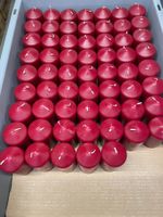 Neu Restposten Kerzen 61 Stück/Bordeaux Rot/80x40mm