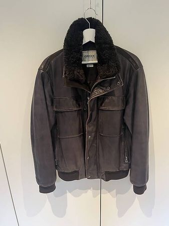 Geox Leder Jacke respira herren