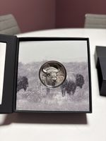 Mongolischer Bison Wilde Mongolei 1 Oz Silbermünze