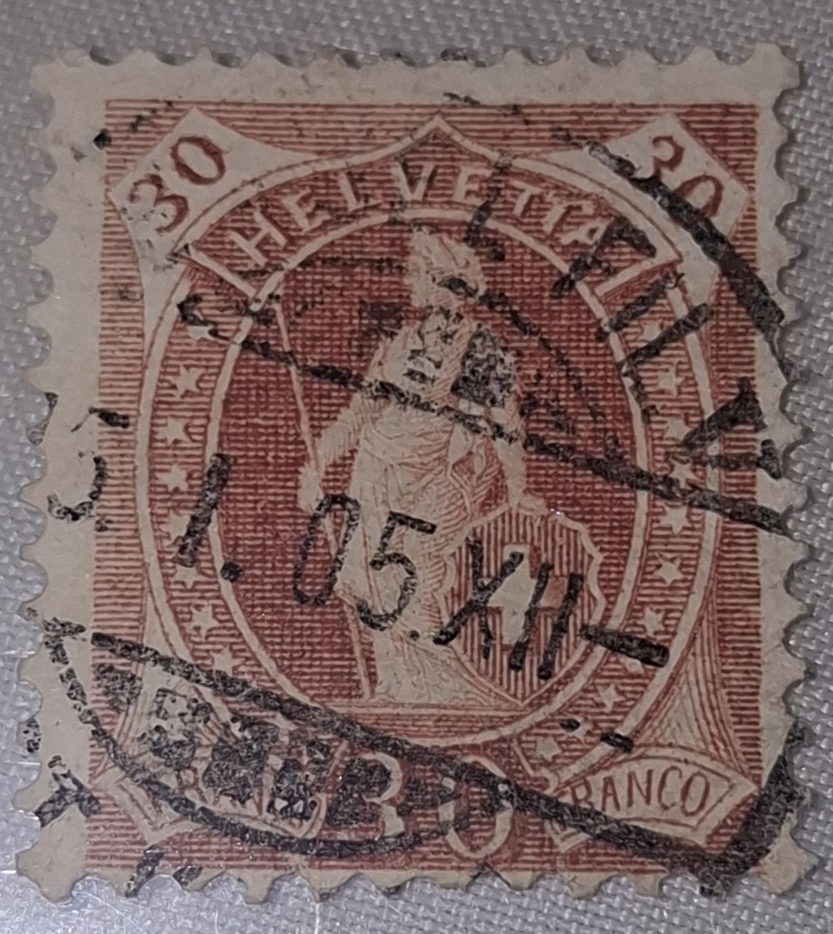 Tutti i francobolli: Stehende HelveTTa 68E kat. 500.- – Usato da Balgach venduto da SIMEON27