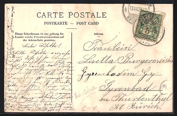 Cartes postales: AK Winterthur, Partie in der Marktgasse – D'occasion à Berlin par bartko-reher 1