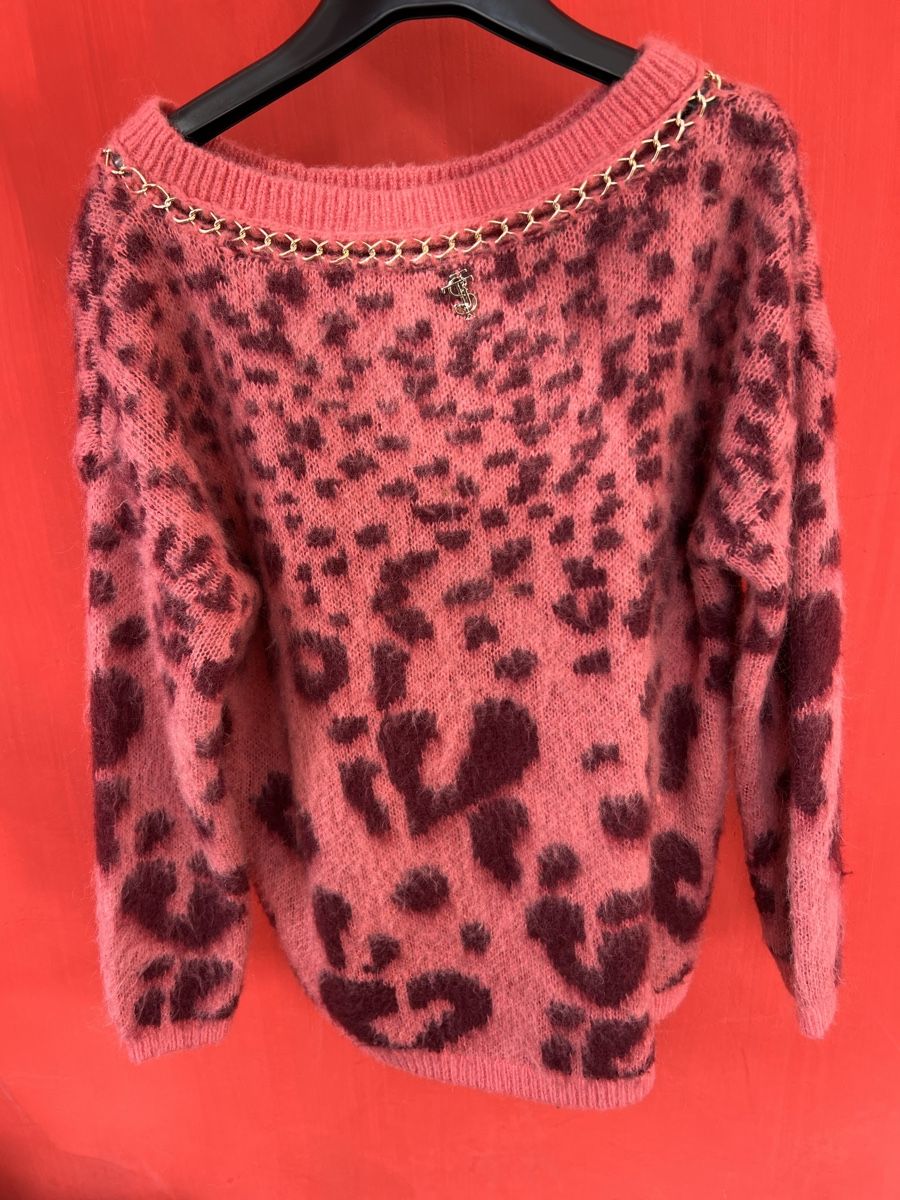 Twinset Maglioni & Felpe: Twin-Set Pullover pink mit Gepard Muster Grösse S – Usato da Zürich venduto da car_x52z 1