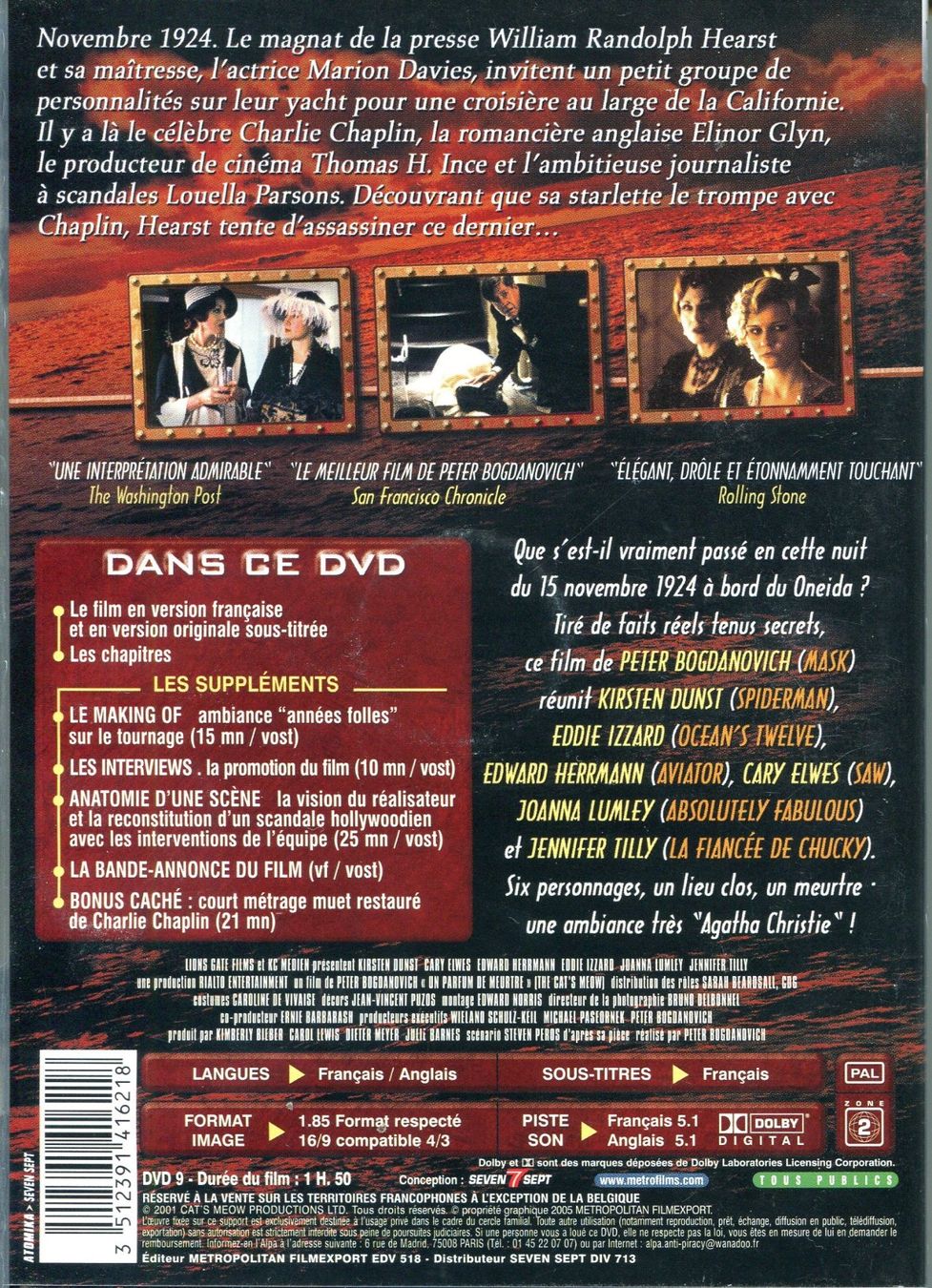 Tutti i DVDs: UN PARFUM DE MEURTRE   -  DVD – Usato da Les Avants venduto da soyouz63 1