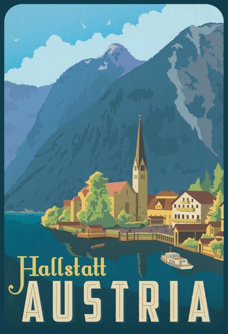 Schilder: Blechschild-HALLSTATT-AUSTRIA – Neu und originalverpackt aus Rupperswil von big-one-sale
