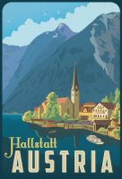 Blechschild-HALLSTATT-AUSTRIA