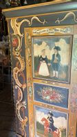 Armoire peinte mariage bemalter Schrank rustique rustikal