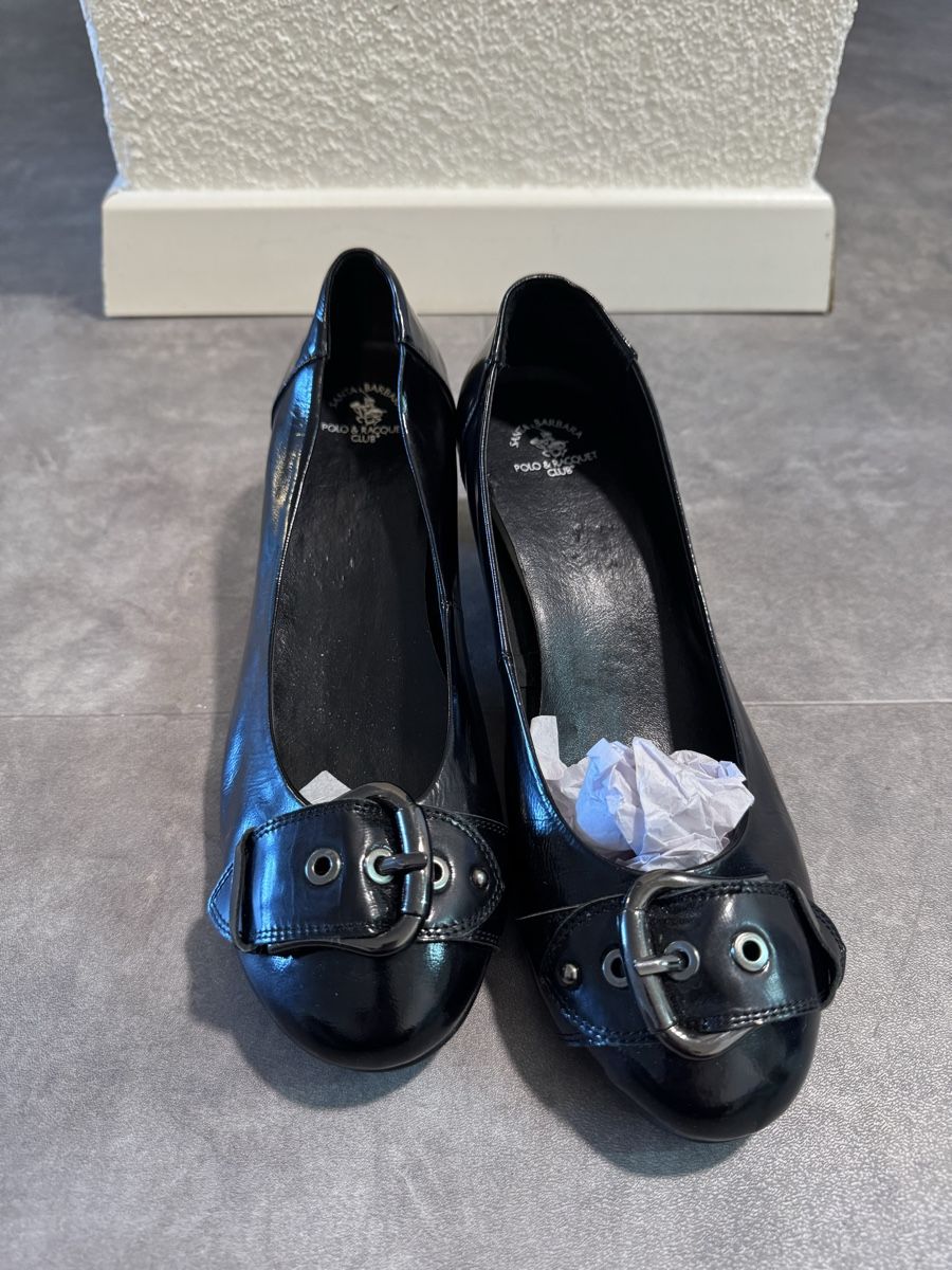 Scarpe da donna: New Polo Elegant Buckled Black Leather Pumps, size 39 – Nuovo e nell'imballaggio originale da Jona venduto da sch_7wfd 1