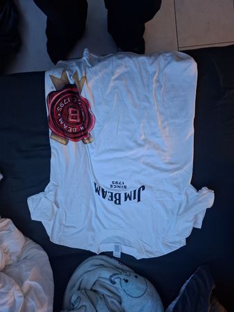 Jim Beam Bourbon T-Shirt, weisses Shirt, Grösse M