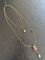 Transformer Kette mit Käfer-Anhänger Bronze/Perlen/Zirkon