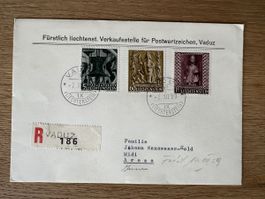 Liechtenstein - 1959 FDC echt gelaufen KW 40.-