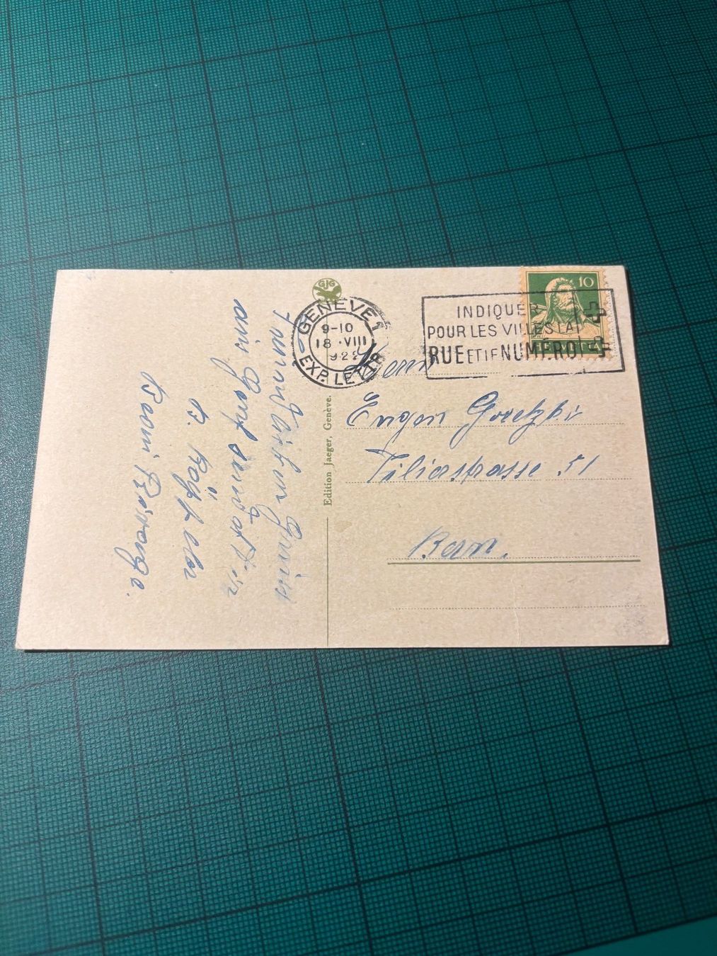 Ansichtskarten: GENEVE 1922 – Gebraucht aus Utzenstorf von Rose0303 2