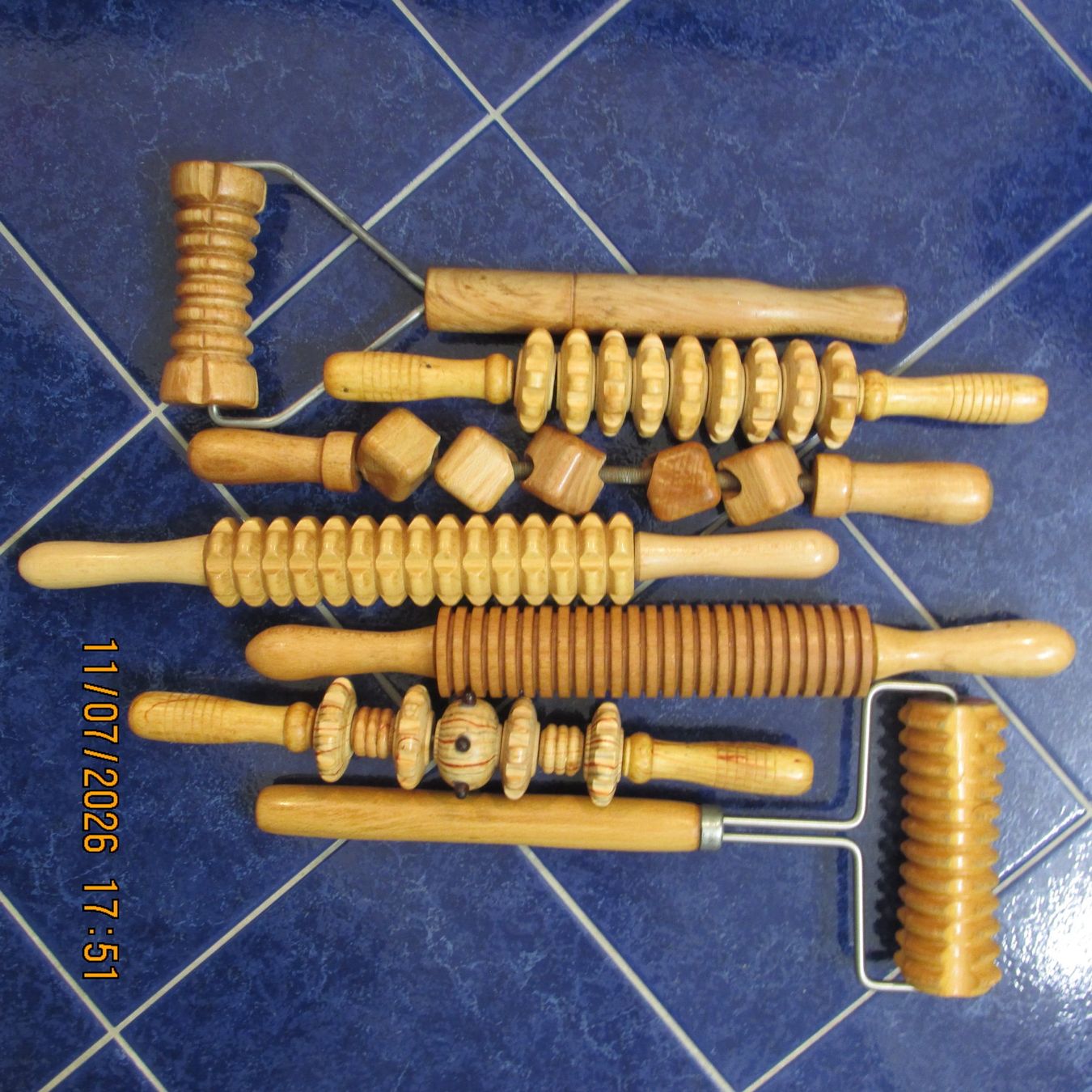 Massagegeräte: Holz Massage Rollen Set 7 Stk. gebraucht – Gebraucht aus Galgenen von Forflowers 6