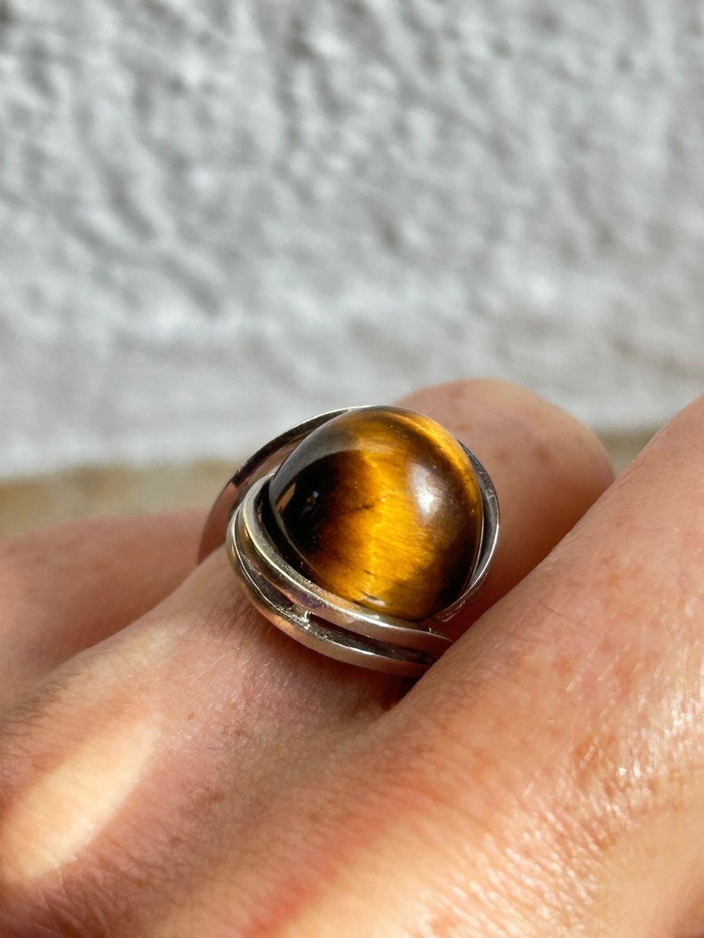 Anelli: Tigerauge Ring, Silberring (54) – Usato da Laufen venduto da Bellavitaboom