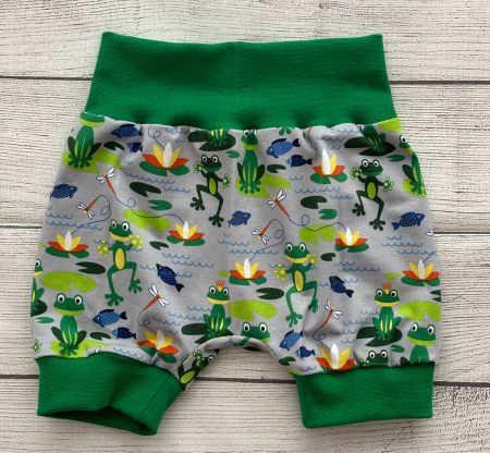 Kurze Pumphose Mitwachshose Frösche Frosch Gr. 92/98 NEU
