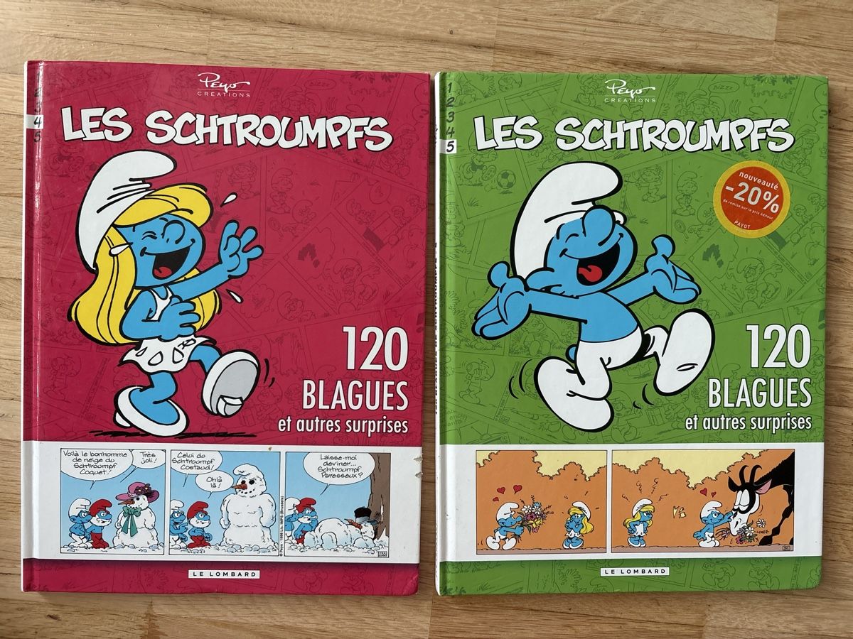 Fumetti: Les Schtroumpfs 120 blagues no: 4+5 – Usato da Nyon venduto da Iamher