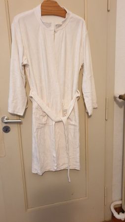 Bade/Morgenmantel Weiss, 87% Baumwolle-Viscose-Polyester