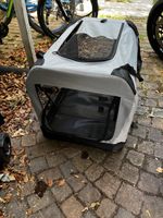 Hundetransportbox faltbar grau Netzfenster guter Zustand