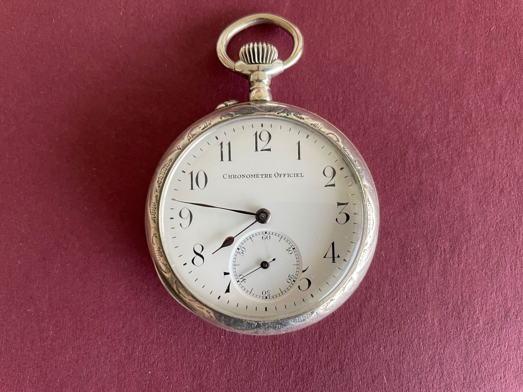 Orologi: Antike Silber "Chronometre Officiel" 1900. – Usato da Zürich venduto da Bigminh