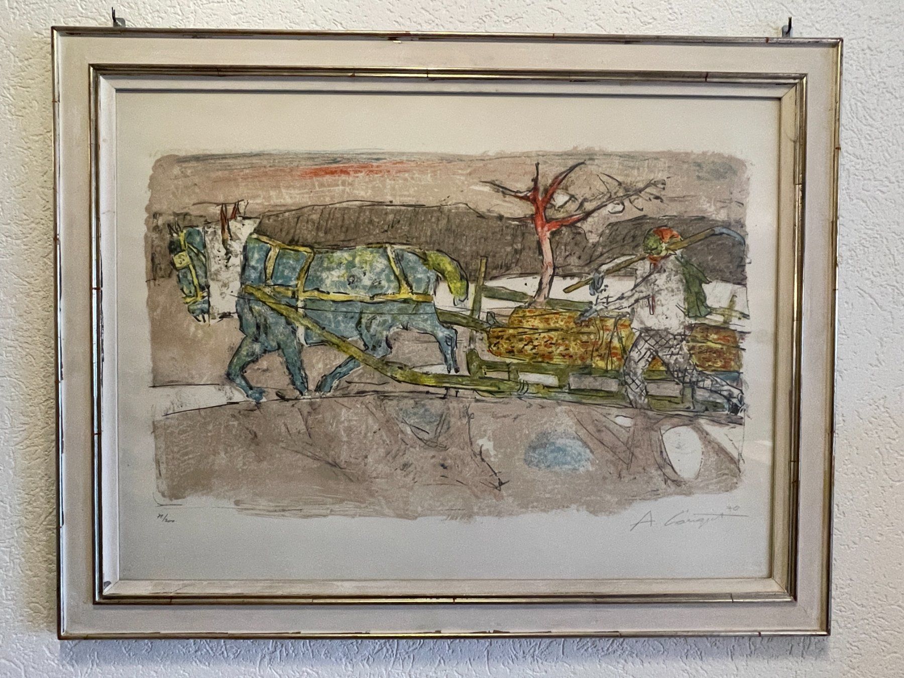 Grafiken & Lithographien: Alois Carigiet   Bauer mit Pferdeschlitten – Gebraucht aus Greifensee von Omchen