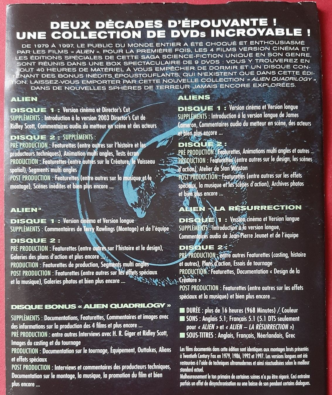 Tous les DVDs: DVD Alien Quadrilogy – D'occasion à Montet (Glâne) par KOADA 5